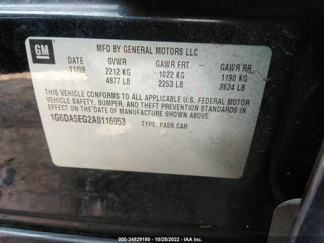 Cadillac CTS SEDAN 2010 1G6DA5EG2A0116953 Image 10