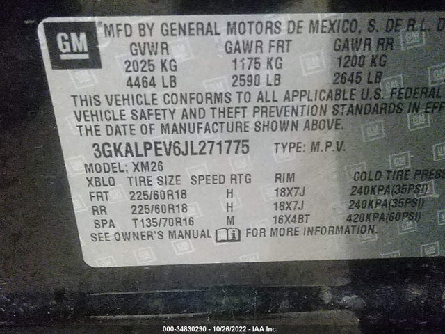 2018 GMC TERRAIN SLT VIN: 3GKALPEV6JL271775