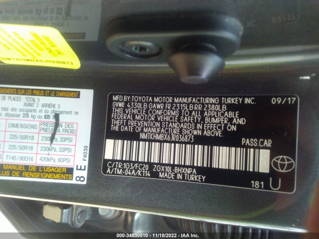2018 Toyota CH-R, VIN: NMTKHMBX6JR036873