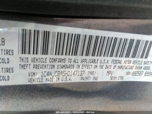 1C4NJCBA5HD147137 Jeep Compass Sport