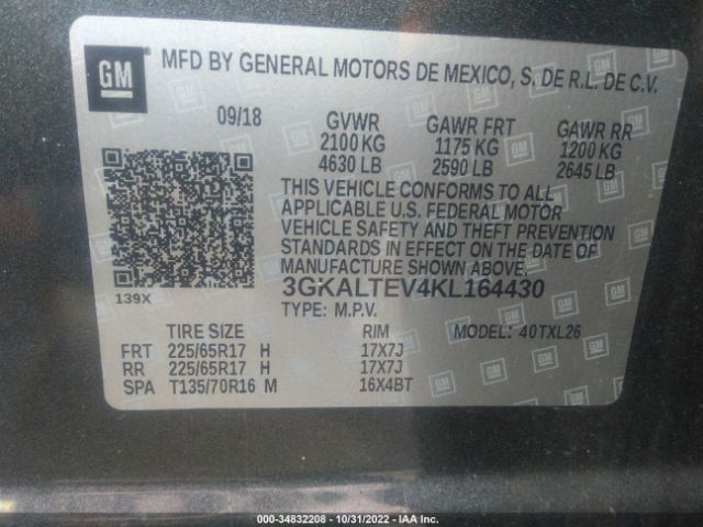 3GKALTEV4KL164430 GMC Terrain Sle
