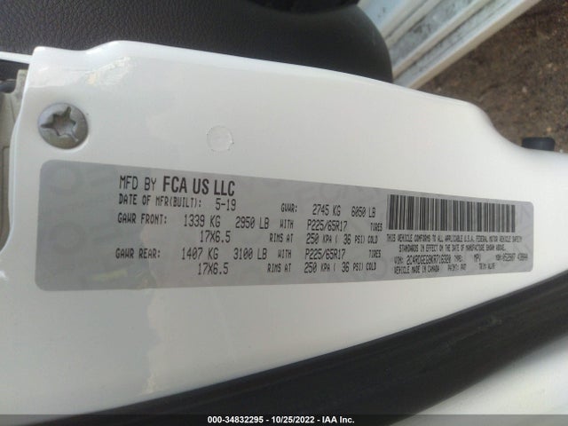 2019 Dodge Grand Caravan, VIN: 2C4RDGEG9KR716320