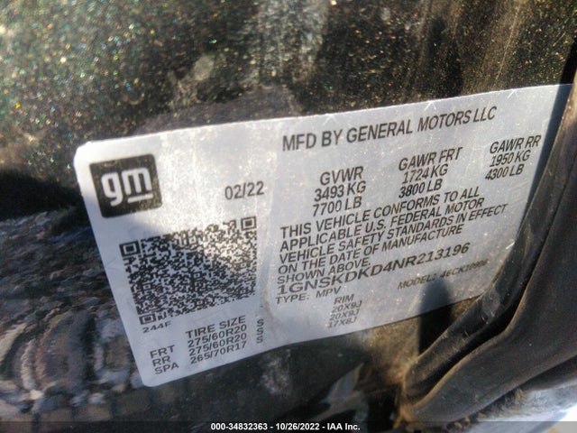 Chevrolet Suburban Z71 2022 1GNSKDKD4NR213196 Image 9