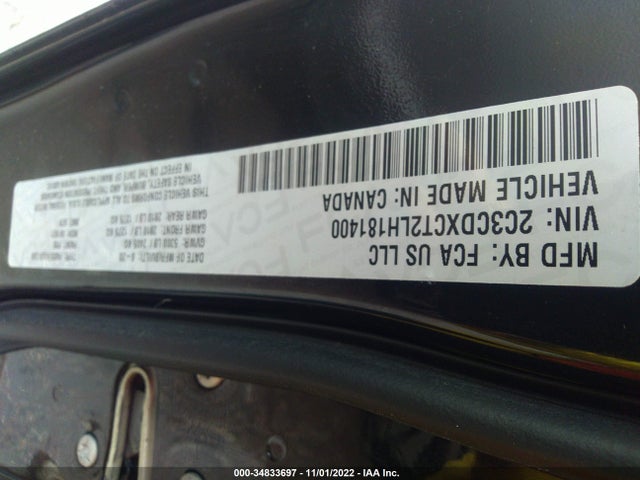 2020 DODGE CHARGER R/T VIN: 2C3CDXCT2LH181400