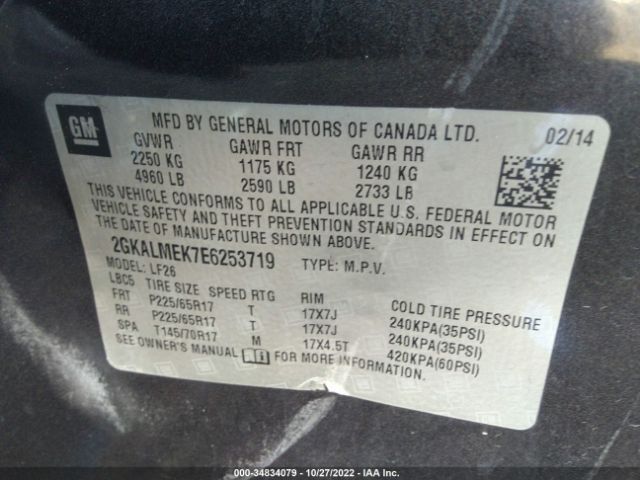 2GKALMEK7E6253719 GMC Terrain Sle