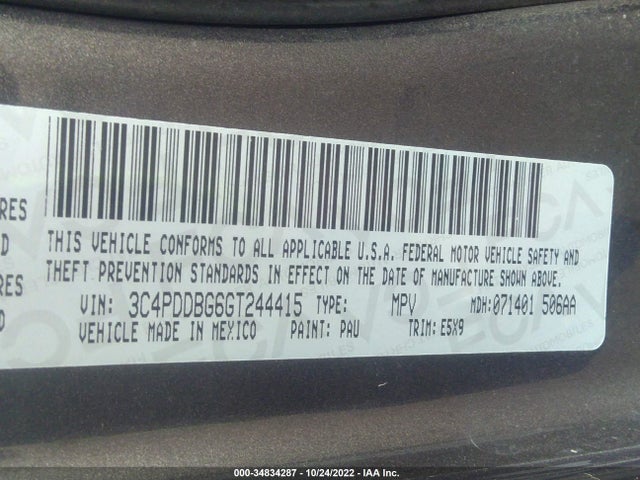 Dodge Journey Sxt 2016 3C4PDDBG6GT244415 Image 10