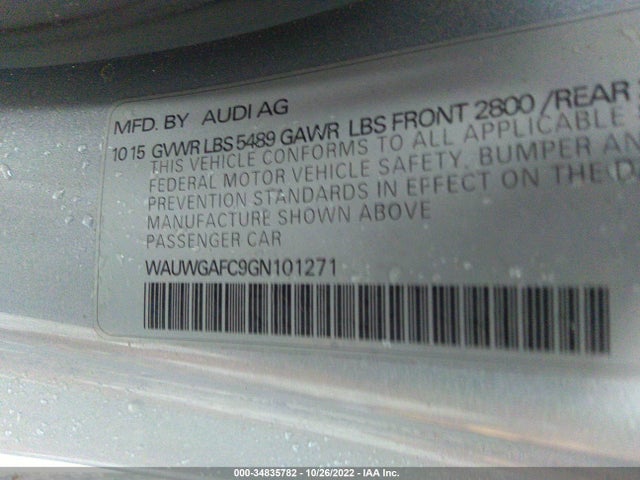 2016 Audi A7, VIN: WAUWGAFC9GN101271