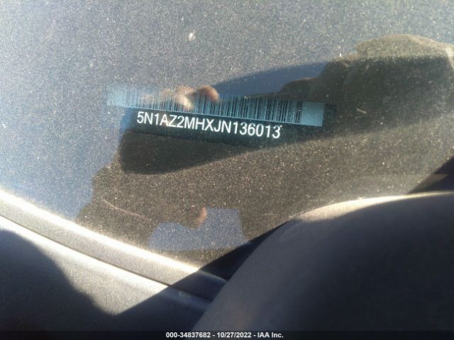 5N1AZ2MHXJN136013 Nissan Murano Platinum