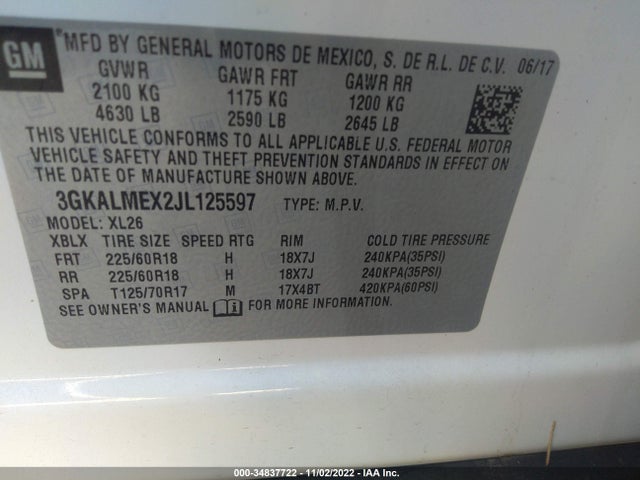 GMC Terrain Sle 2018 3GKALMEX2JL125597 Image 9