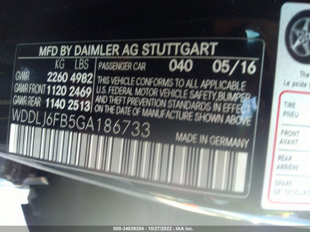 2016 Mercedes-Benz CLS-Class, VIN: WDDLJ6FB5GA186733