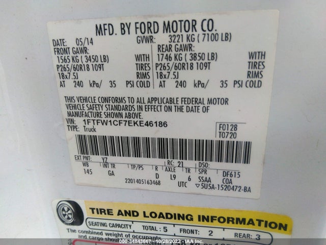 Ford 2014 2014 1FTFW1CF7EKE46186 Image 25
