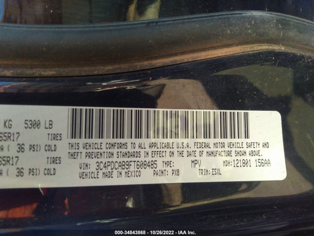 2015 Dodge Journey, VIN: 3C4PDCAB9FT608485
