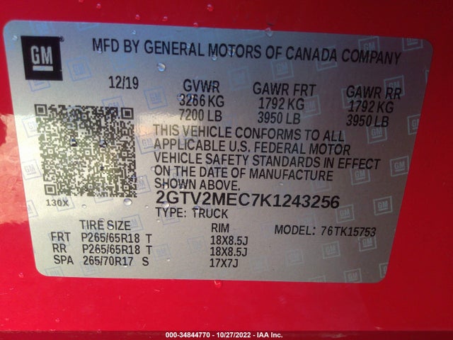 GMC Sierra 1500 Limited Sle 2019 2GTV2MEC7K1243256 Image 9