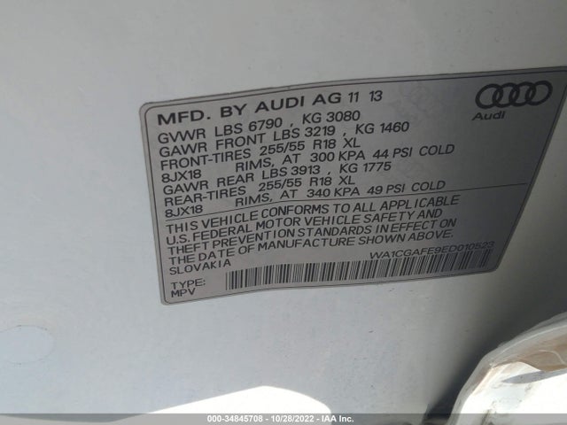 WA1CGAFE9ED010523 Audi Q7 3.0t Premium