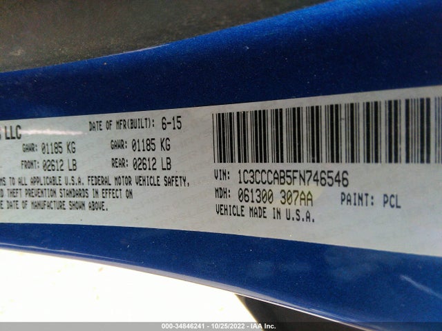 Chrysler 200 Limited 2015 1C3CCCAB5FN746546 Image 9