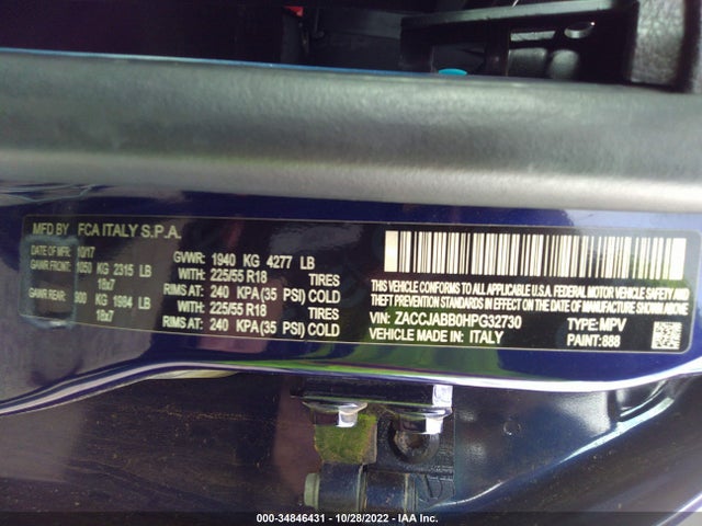 2017 Jeep Renegade, VIN: ZACCJABB0HPG32730