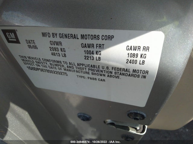 Cadillac CTS 2005 1G6DP567850229275 Image 10