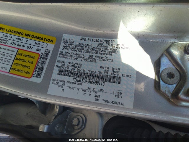 Lincoln MKZ SELECT 2017 3LN6L5C95HR608113 Image 15