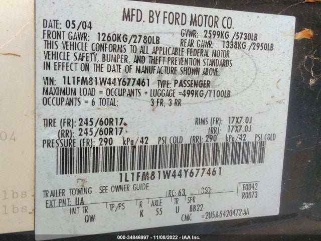 Lincoln Town Car Executive Pkg 2004 1L1FM81W44Y677461 Image 14
