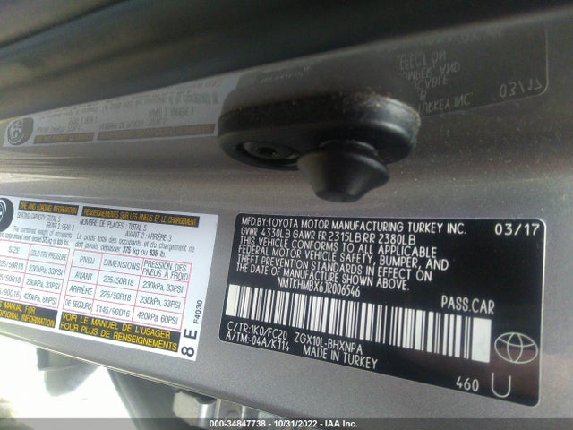 2018 Toyota CH-R, VIN: NMTKHMBX6JR006546