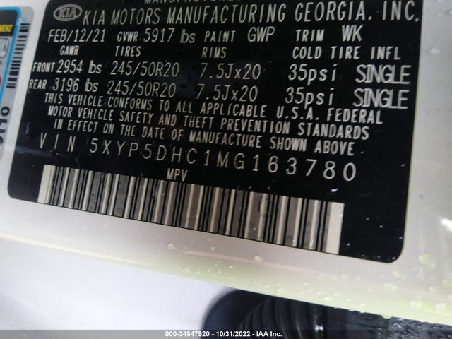 KIA Telluride Sx 2021 5XYP5DHC1MG163780 Image 9