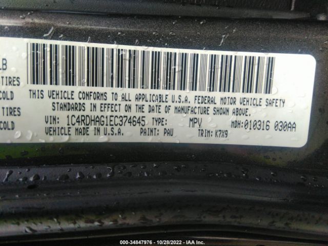 1C4RDHAG1EC374645 Dodge Durango Sxt