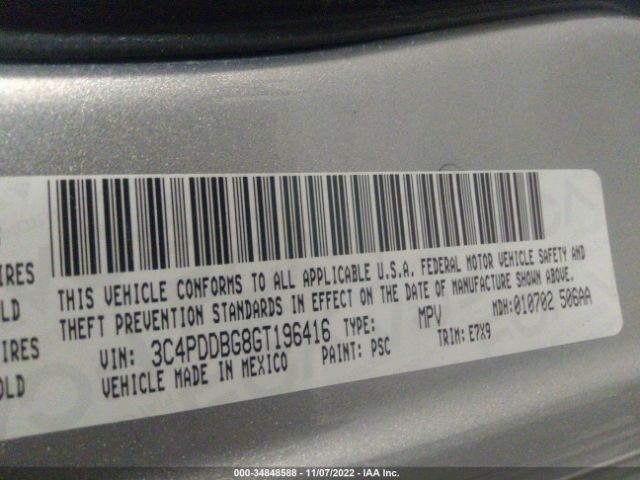 3C4PDDBG8GT196416 Dodge Journey Sxt