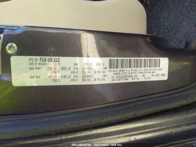 2C4RDGCG0KR797646 Dodge Grand Caravan Sxt