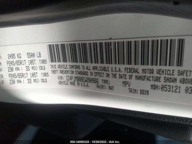 1C4PJMBB8EW280966 Jeep Cherokee Trailhawk