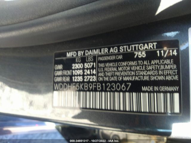 WDDHF5KB9FB123067 Mercedes-Benz E-class E 350