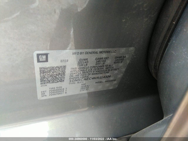 2019 Chevrolet Tahoe, VIN: 1GNSCAEC4KR114324