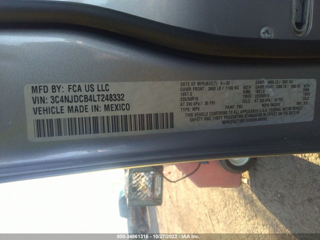 2020 Jeep Compass, VIN: 3C4NJDCB4LT248332
