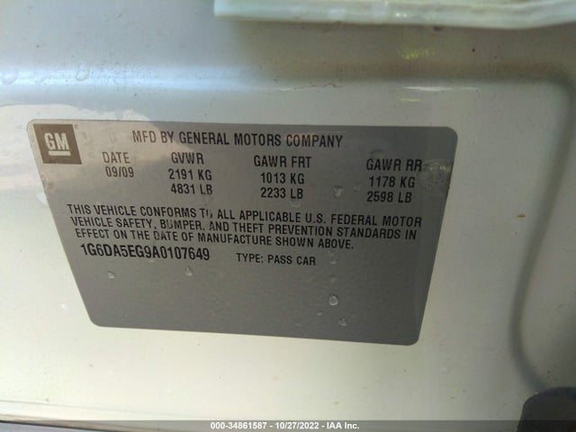 Cadillac CTS SEDAN 2010 1G6DA5EG9A0107649 Image 10