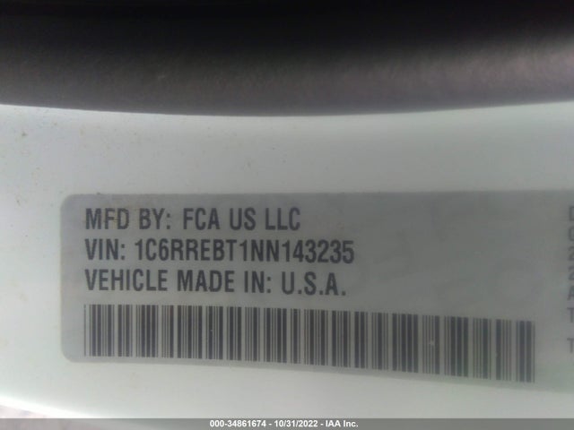 2022 Ram 1500, VIN: 1C6RREBT1NN143235