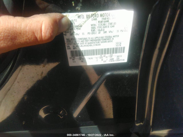 Lincoln MKX 2013 2LMDJ6JK5DBL31839 Image 10