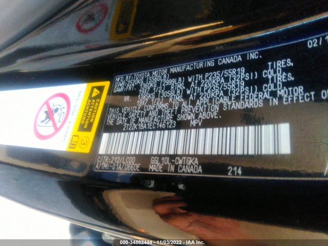 2T2ZK1BA1EC146123 Lexus RX 350