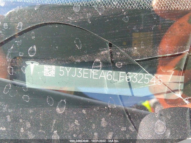 Tesla Model 3 Standard Range 2020 5YJ3E1EA6LF632545 Image 9