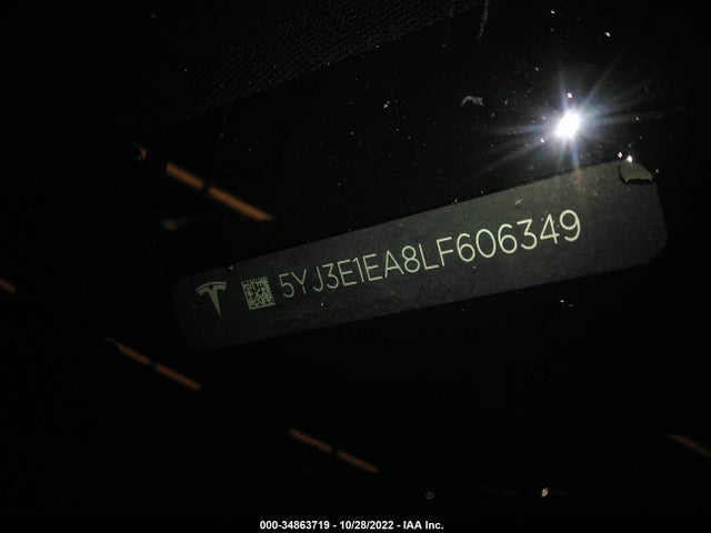 Tesla Model 3 Standard Range 2020 5YJ3E1EA8LF606349 Image 9