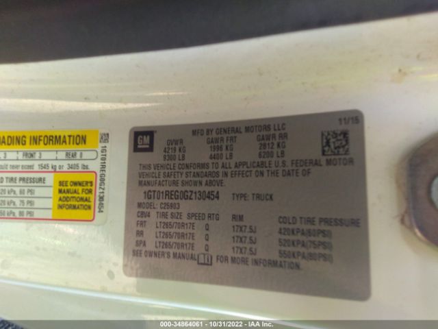 1GT01REG0GZ130454 GMC SIERRA 2500HD