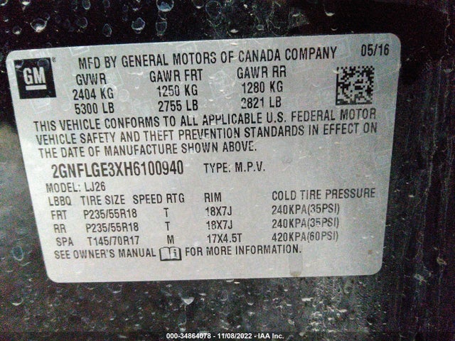 Chevrolet Equinox Premier 2017 2GNFLGE3XH6100940 Image 9