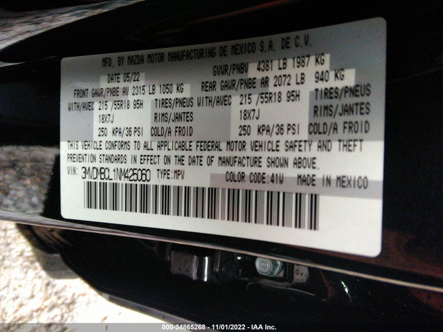2022 Mazda CX-30, VIN: 3MVDMBCL1NM425060