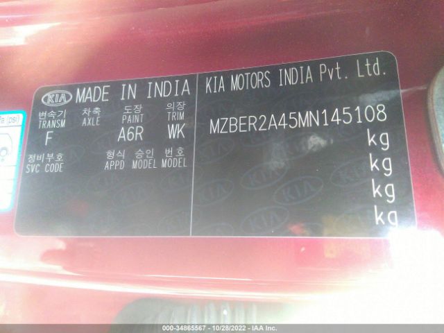 MZBER2A45MN145108 KIA Seltos