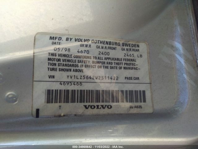 YV1LZ5642W2511422 Volvo V70