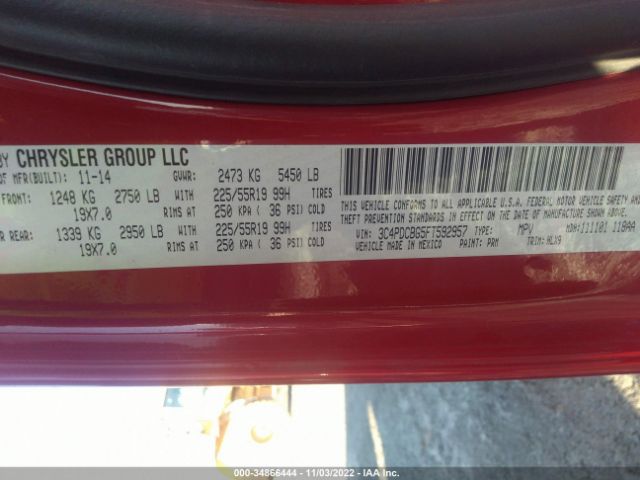 3C4PDCBG5FT592957 Dodge Journey Sxt