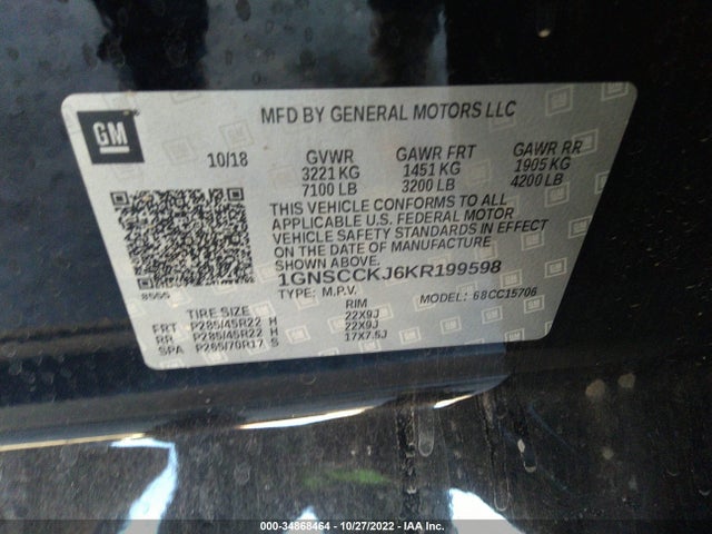 Chevrolet Tahoe Premier 2019 1GNSCCKJ6KR199598 Image 9