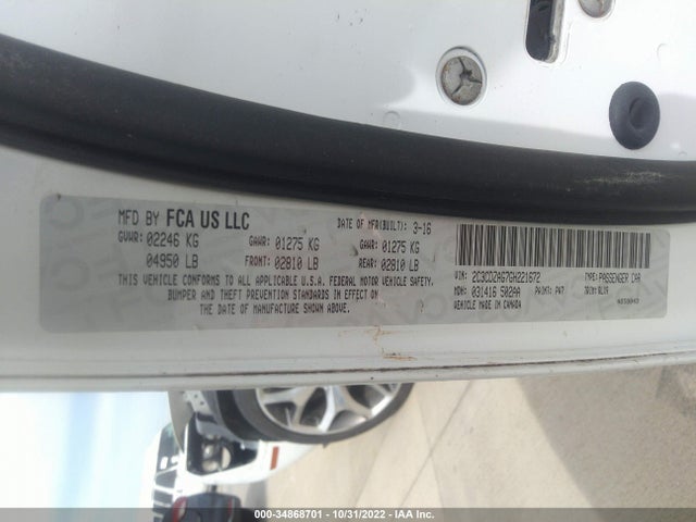 Dodge Challenger Sxt Plus 2016 2C3CDZAG7GH221672 Image 9