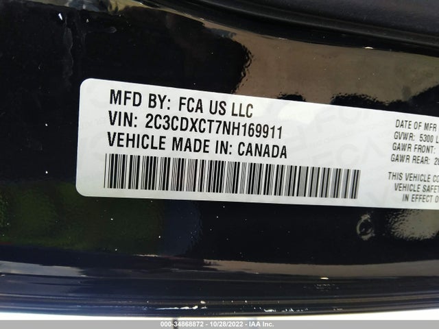 Dodge CHARGER R/T 2022 2C3CDXCT7NH169911 Image 10