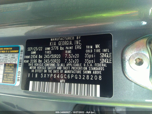 2023 Kia Telluride, VIN: 5XYP64GC6PG328208