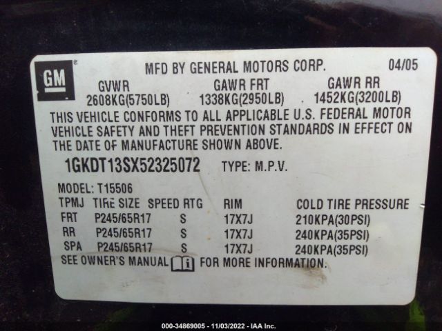1GKDT13SX52325072 GMC Envoy Sle