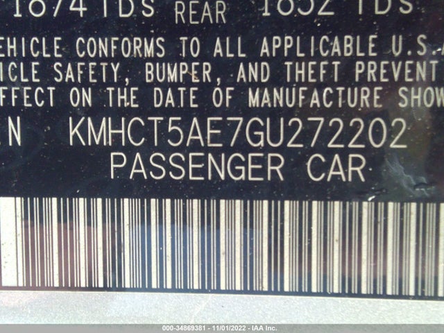 2016 HYUNDAI ACCENT SE VIN: KMHCT5AE7GU272202